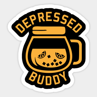 Depressed buddy - depressed me Sticker